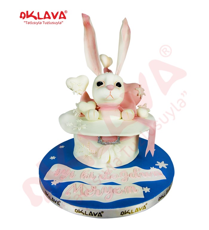 tavşanlı pasta, şapkadan çıkan tavşan pasta, alice pasta
